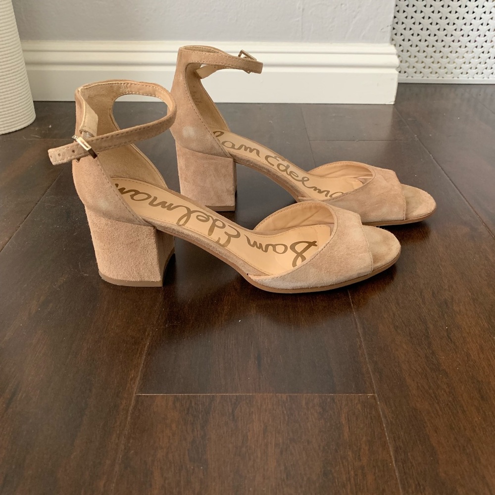 Nude Low Block Heels